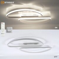 Припотолочная люстра Estares Modena 80W R-RC-540x640x55-WHITE/WHITE-220-IP20