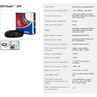 Нагревательный кабель DEVI safe 20Т 29м