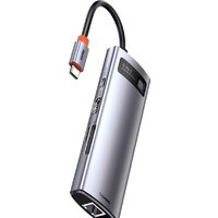 Док-станция Baseus Metal Gleam Series 8-in-1 Multifunctional Type-C HUB Docking Station CAHUB-CV0G