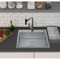 Кухонная мойка Roxen Simple 560220-50 сатин (с коландером и дозатором)