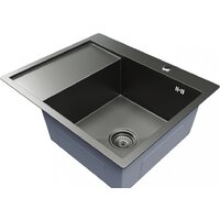 Кухонная мойка Mixline Pro 552929 (черный графит, с сифоном)