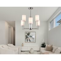 Подвесная люстра Ambrella light LH56211/6 SN/FR (никель/белый матовый)