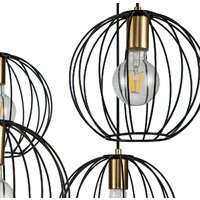 Подвесная люстра Escada Quebec 10176/6 E27*60W Black/Brass