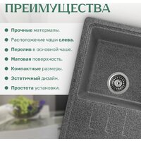 Кухонная мойка Saniteco Rosa (графит)