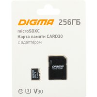 Карта памяти Digma MicroSDXC Class 10 Card30 DGFCA256A03
