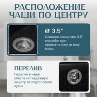 Кухонная мойка Saniteco Mare (черный)