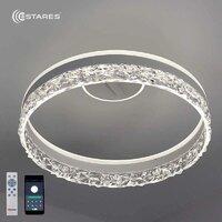 Люстра средней высоты Estares Stella C ICE 90W 2R-APP-500*215-WHITE/WHITE-220-IP20