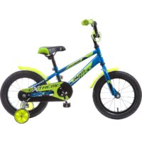 Детский велосипед Novatrack Extreme 14 (синий/зеленый, 2019)