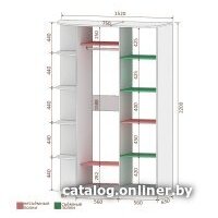 Шкаф-купе Кортекс-мебель Лагуна ШК04-01 правая консоль (венге)