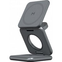 Беспроводное зарядное Magssory Fold Pro 3 в 1 WCH063 (темно-серый)