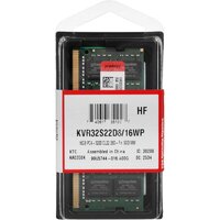 Оперативная память Kingston 16ГБ DDR4 SODIMM 3200 МГц KVR32S22D8/16WP