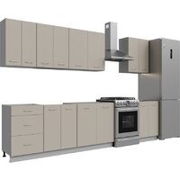 Готовая кухня Кортекс-мебель Корнелия Лира 2.5 без столешницы (капучино)