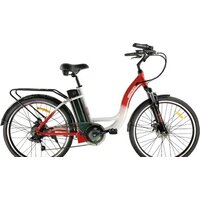 Электровелосипед Eltreco White 2423 (белый/красный)