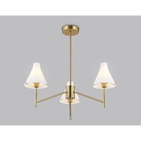Подвесная люстра Ambrella light LH57131/3 BS/FR (латунь/белый матовый)