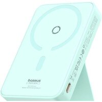 Внешний аккумулятор Baseus MagPro Magnetic Bracket Wireless Fast-Charging Power Bank 20W 5000mAh (мятный, китайская версия)