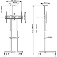 Стойка для телевизора Arm Media PT-Stand-8 (черный)