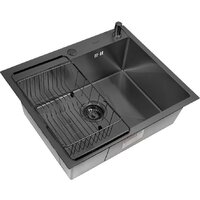 Кухонная мойка ARFEKA ECO AR мойка 600*500, коландер F, дозатор BLACK