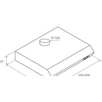 Кухонная вытяжка Jetair Senti WH/F/50 PRF0023851C