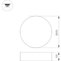 Светильник Arlight SP-TOR-PILL-PRISM-R400-25W Warm3000 (BK, 100 deg, 230V) 022997(3)