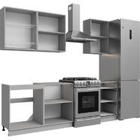 Готовая кухня Кортекс-мебель Корнелия Лира 1.7 без столешницы (белый/орех элия)