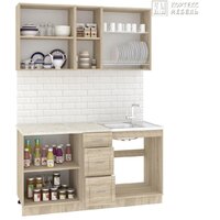 Готовая кухня Кортекс-мебель Корнелия Ретро 1.5м (дуб сонома/марсель)