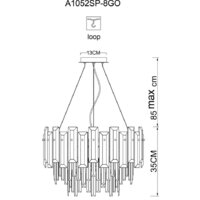 Подвесная люстра Arte Lamp Nicoletta A1052SP-8GO