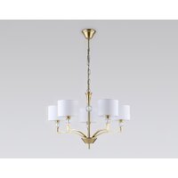 Подвесная люстра Ambrella light LH71131/5 BS/WH (латунь/белый)