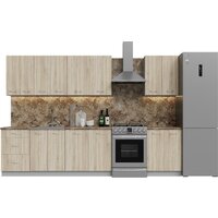 Готовая кухня Кортекс-мебель Корнелия Лира 2.5 (дуб сонома/мадрид)