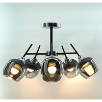 Люстра средней высоты Aitin Pro НПБ 02-5x60-105 S5138/5 (хром/черный)