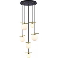 Подвесная люстра iLamp Golden 2134-6D BR+MBK