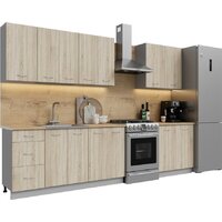 Готовая кухня Кортекс-мебель Корнелия Лира 2.4 (дуб сонома/дуб бунратти)