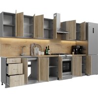Готовая кухня Кортекс-мебель Корнелия Лира 2.6 (дуб сонома/дуб бунратти)