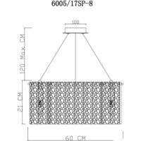 Подвесная люстра Divinare Felis 6005/17 SP-8