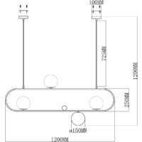 Подвесная люстра Moderli Moderli Miya V6030-4P