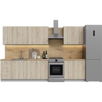 Готовая кухня Кортекс-мебель Корнелия Лира 2.6 (дуб сонома/дуб бунратти)