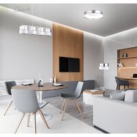 Подвесная люстра TK Lighting Hilton Silver 4177