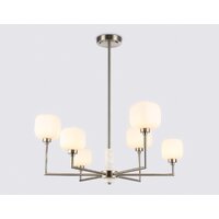 Подвесная люстра Ambrella light LH53001/6 SN/FR (сатин никель/белый матовый)