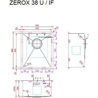 Кухонная мойка ZorG Zerox 38 U / IF PVD Gunblack