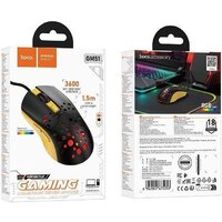Игровая мышь Hoco GM51 (черный/желтый)