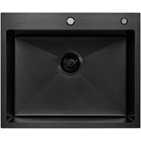 Кухонная мойка ARFEKA ECO AR мойка 600*500, коландер F, дозатор BLACK DECOR VOLCANIC
