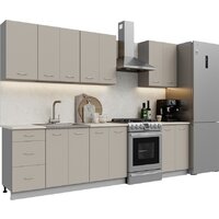 Готовая кухня Кортекс-мебель Корнелия Лира 2.2 (капучино/королевский опал)