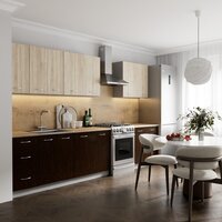 Готовая кухня Кортекс-мебель Корнелия Лира 2.6 (дуб сонома/венге/дуб бунратти)