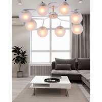 Люстра средней высоты Mirastyle MH-10142/8 WH+FGD