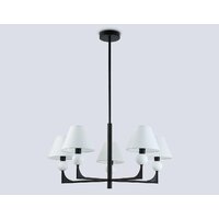Подвесная люстра Ambrella light LH75153/5 BK/FR (черный/белый матовый)