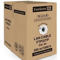 Кабель ExeGate FUTP4-C5e-CU-S24-IN-PVC-GY-305 FTP