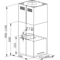 Кухонная вытяжка MAUNFELD Bath Light 35 (нержавеющая сталь)
