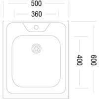 Кухонная мойка Ukinox Стандарт STD500.600 ---5C 0C-
