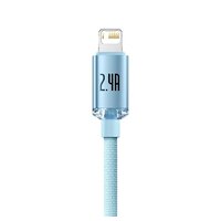 Кабель Baseus Crystal Shine USB Type-A - Lightning (1.2 м, голубой)
