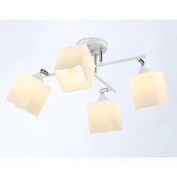 Люстра средней высоты Ambrella light TR303083/4 WH/CH/FR (белый/хром/белый матовый)