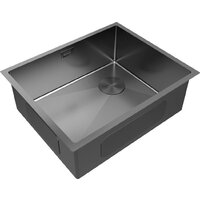 Кухонная мойка Paulmark NEXT-SKEW 54 UNI PM885444-GM (черный/вороненая сталь)